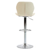 Set 2 x Scaun de Bar Inalt Cu Spatar KD Home Velvet Rise 360, Crem
