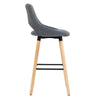 Scaun de Bar Inalt Premium KD Home BarLuxe Nova, Gri