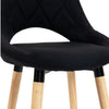 Set 2 x Scaun de Bar Inalt Premium KD Home BarLuxe Nova, Negru