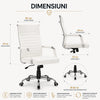 Scaun De Birou Directorial Ergonomic KD Home Syncro, Alb