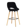 Set 2 x Scaun de Bar Inalt Premium KD Home BarLuxe Nova, Negru