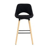 Set 2 x Scaun de Bar Inalt Premium KD Home BarLuxe Nova, Negru