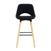 Scaun de Bar Inalt Premium KD Home BarLuxe Nova, Negru