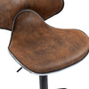 Scaun de Bar Inalt Cu Spatar KD Home® Sky Vintage, Maro