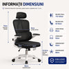 Scaun De Birou Directorial Ergonomic KD Home Ergonex, Negru