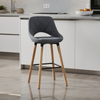 Scaun de Bar Inalt Premium KD Home BarLuxe Nova, Gri