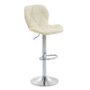 Set 2 x Scaun de Bar Inalt Cu Spatar KD Home Velvet Rise 360, Crem