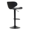 Set 2 x Scaun de Bar Inalt Cu Spatar KD Home Sky Vintage, Negru