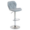 Set 2 x Scaun de Bar Inalt Cu Spatar KD Home Velvet Rise 360, Gri
