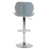 Set 2 x Scaun de Bar Inalt Cu Spatar KD Home Velvet Rise 360, Gri