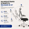 Scaun De Birou Directorial Ergonomic KD Home Ergonex, Negru