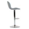 Scaun de Bar Inalt Cu Spatar KD Home Velvet Rise 360, Gri
