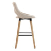 Scaun de Bar Inalt Premium KD Home BarLuxe Nova, Crem
