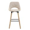 Scaun de Bar Inalt Premium KD Home BarLuxe Nova, Crem