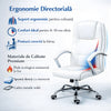 Scaun De Birou Directorial Ergonomic KD Home Noble Seat, Alb