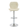 Set 2 x Scaun de Bar Inalt Cu Spatar KD Home Velvet Rise 360, Crem