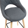 Scaun de Bar Inalt Premium KD Home BarLuxe Nova, Gri