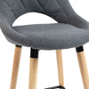 Scaun de Bar Inalt Premium KD Home BarLuxe Nova, Gri