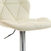 Scaun de Bar Inalt Cu Spatar KD Home Velvet Rise 360, Crem