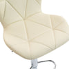 Set 2 x Scaun de Bar Inalt Cu Spatar KD Home Velvet Rise 360, Crem