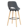 Scaun de Bar Inalt Premium KD Home BarLuxe Nova, Gri