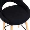 Set 2 x Scaun de Bar Inalt Premium KD Home BarLuxe Nova, Negru