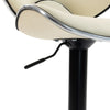 Scaun de Bar Inalt Cu Spatar KD Home Sky Vintage, Crem